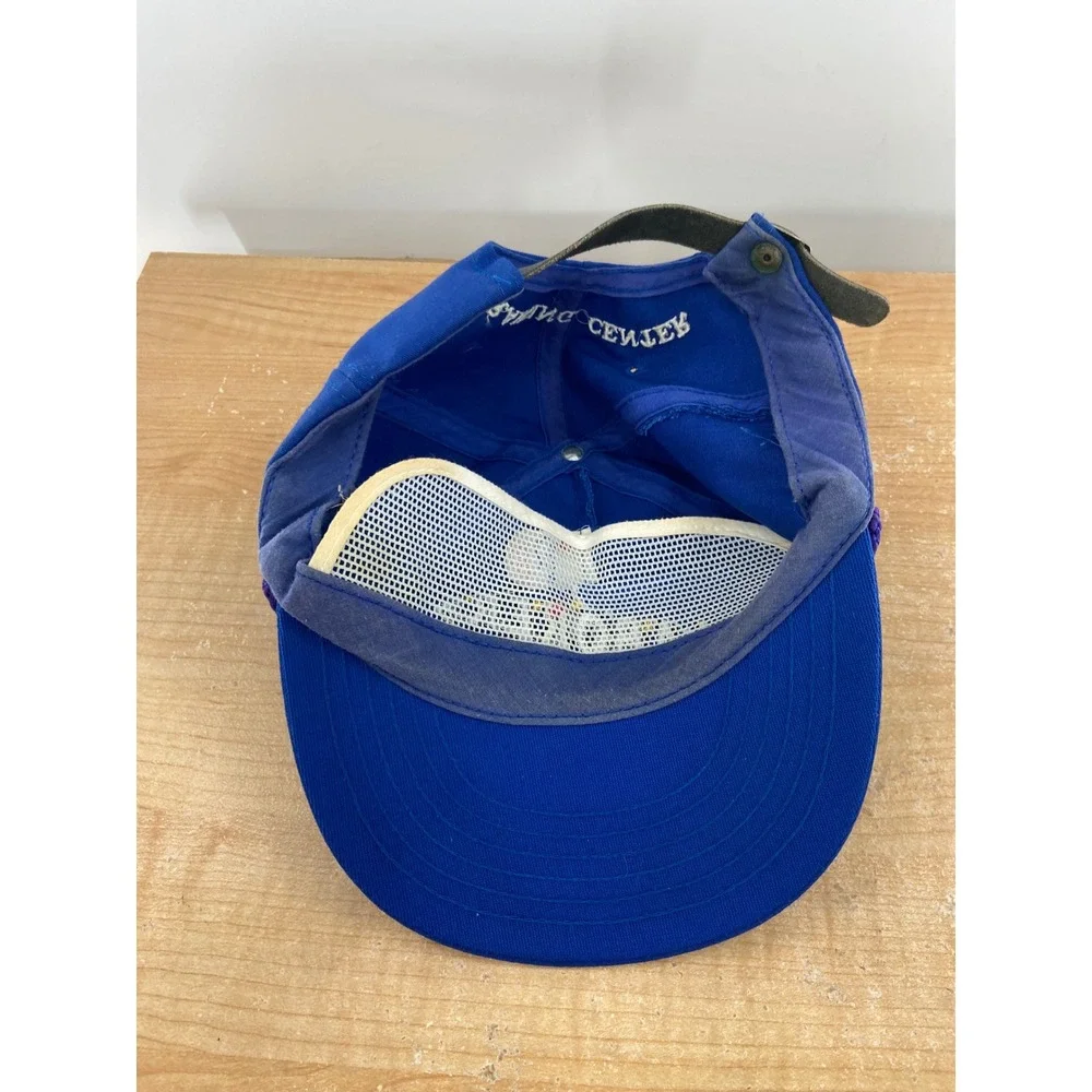 Vintage Laborers Training Center Kentucky Blue Rope Hat Adjustable Leather Strap